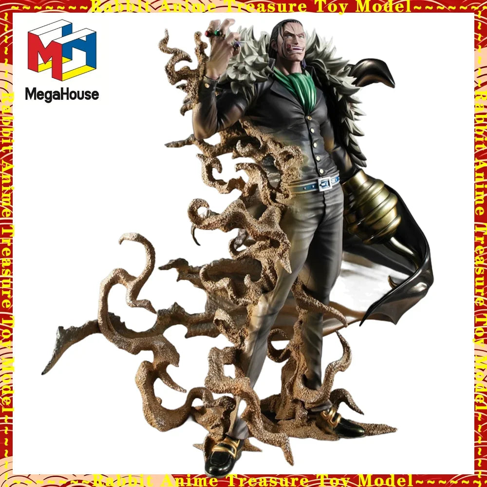 In Stock Original Genuine MegaHouse Non Scale Figure One Piece Sir Crocodile P.O.P MAS-MAXIMUM PVC ABS Collectible