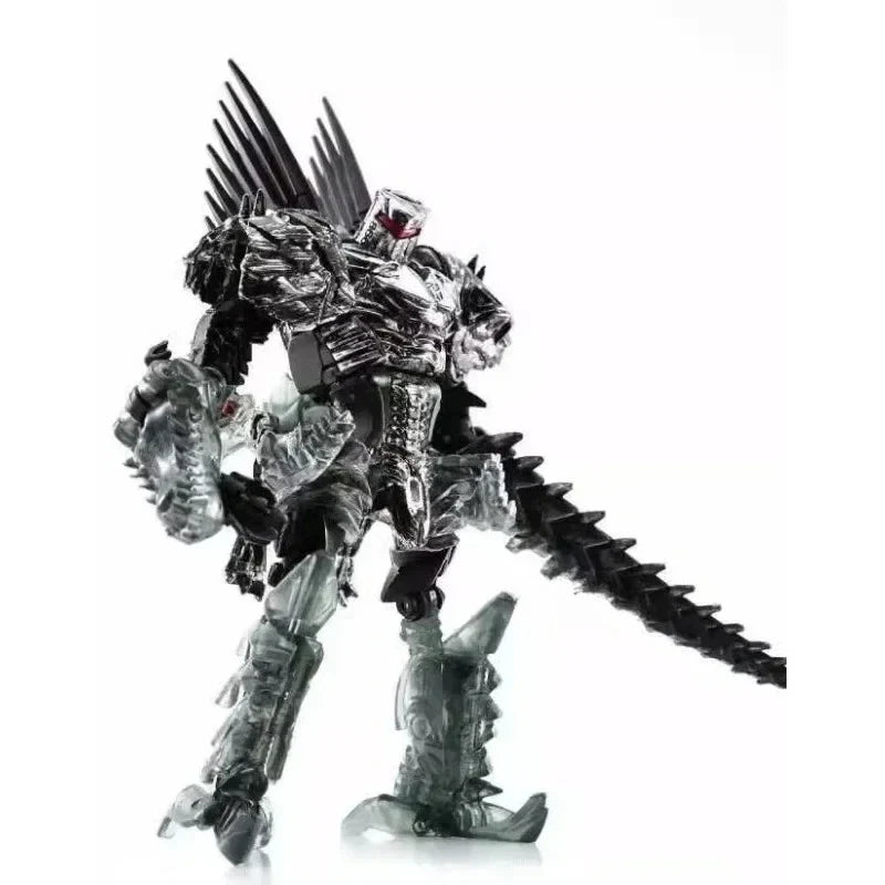 In Stock Transformers Toy Robots 2014 Movie 4 Platinum Limited Edition Mechanical Dinosaur Metal Transparent Color 5-person Set