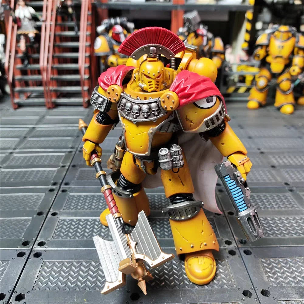 【In Stock】JOYTOY Warhammer 40K Horus Heresy Imperial Fists MKIII Legion Marauder Squad 3.75 Movable Soldiers 1/18 Action Figur