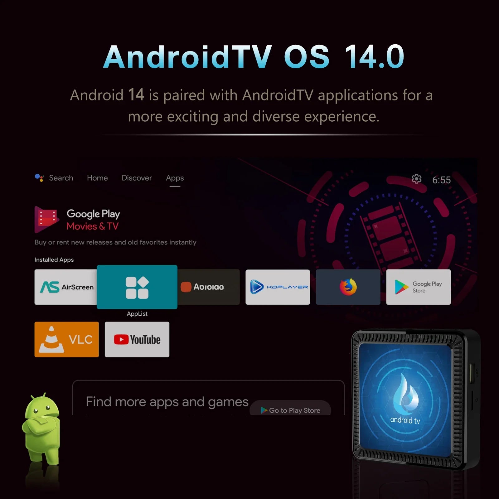 Smart TV Box Q17 Android 14 Allwinner H313 Google Assistant Bluetooth5.4 Dual Wifi 4GB 8GB 32GB 64GB 128GB Very Fast Set Top Box