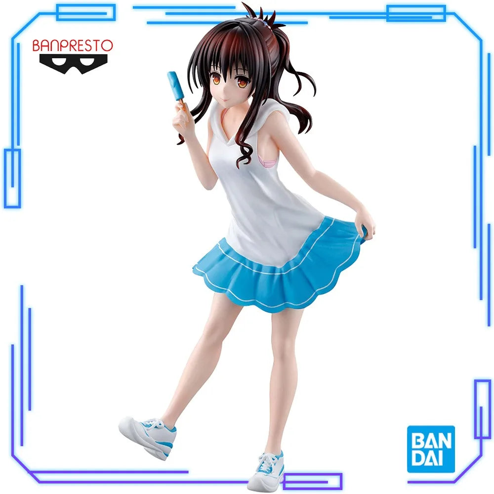 In Stock Bandai Original Genuine Banpresto Anime To Love-Ru Darkness Glitter&Glamours Yuuki Mikan 21cm Model Toy Figures Gift