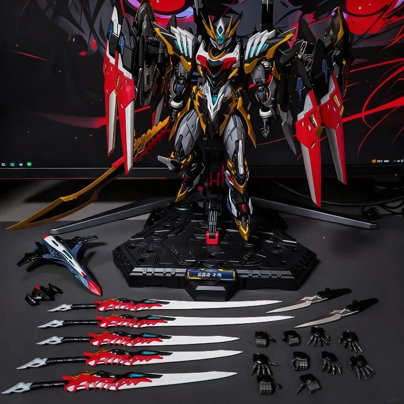 Motor Nuclear 1/100 MNP-XH12 Gan Jiang Mecha Model Kit Action Figures Alloy Frame Assembly Toy With Platform Desk Decor Boy Gift