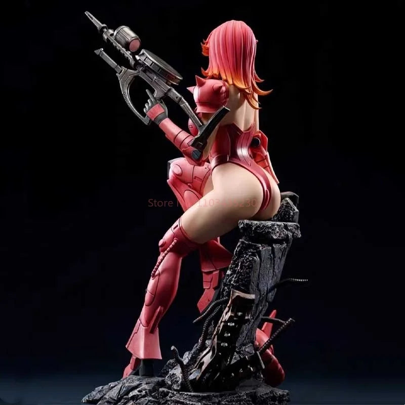 29cm Anime Peripheral Beautiful Girl Statue 1/6 Zaku Ornament Machine Chassis Model Doll Figure  Toy Gifts