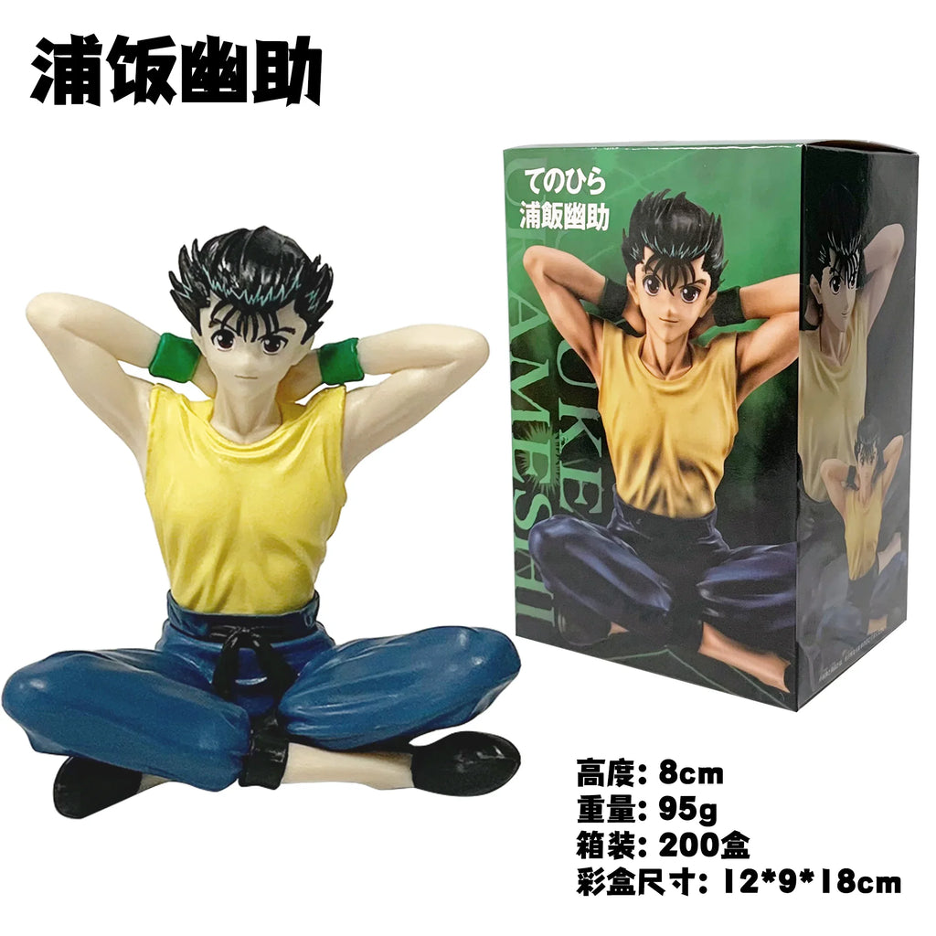9CM Anime  YuYu Hakusho Yuusuke Urameshi Kurama Figure Fleeting Shadow PVC Cute version Model Children's Gift Toys 9