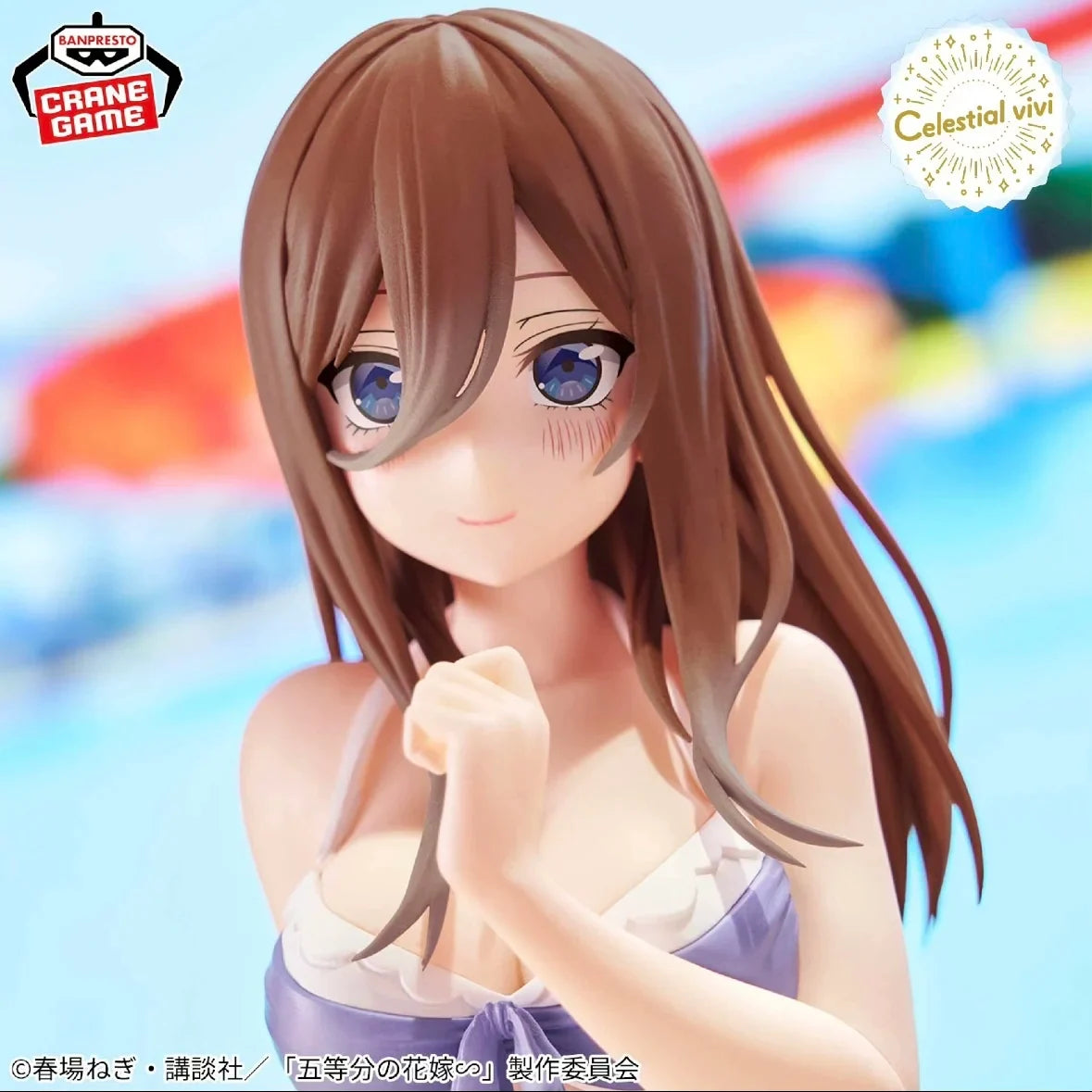 In Stock Bandai Genuine Celestial Five-Equal Bride Nakano Miku Swimsuit Scenery Figures Action Figure Collection Gift