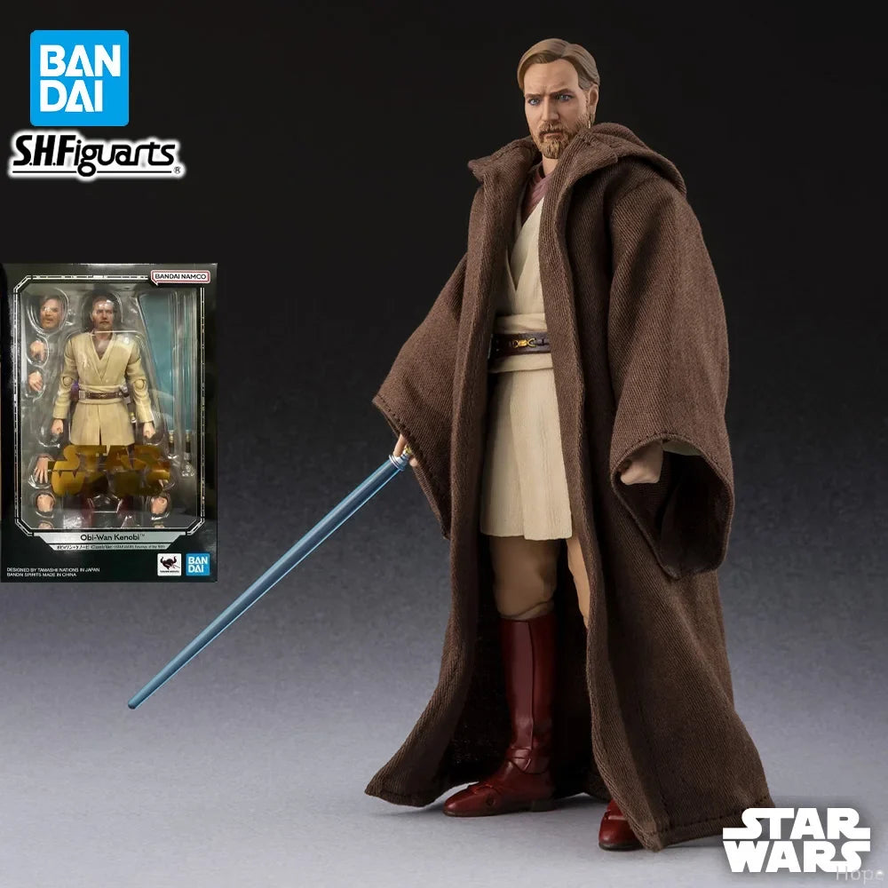 In Stock Genuine BANDAI SHFiguarts Star Wars Episode III Revenge of the Sith Obi Wan Kenobi Figure Anime Action Model Toy