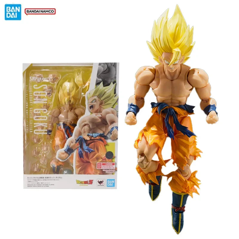 Bandai Original Genuine Figure Dragon Ball Model Kit SHF Son Goku Iegendary Super Saiyan Collection Action Figure Model Toys