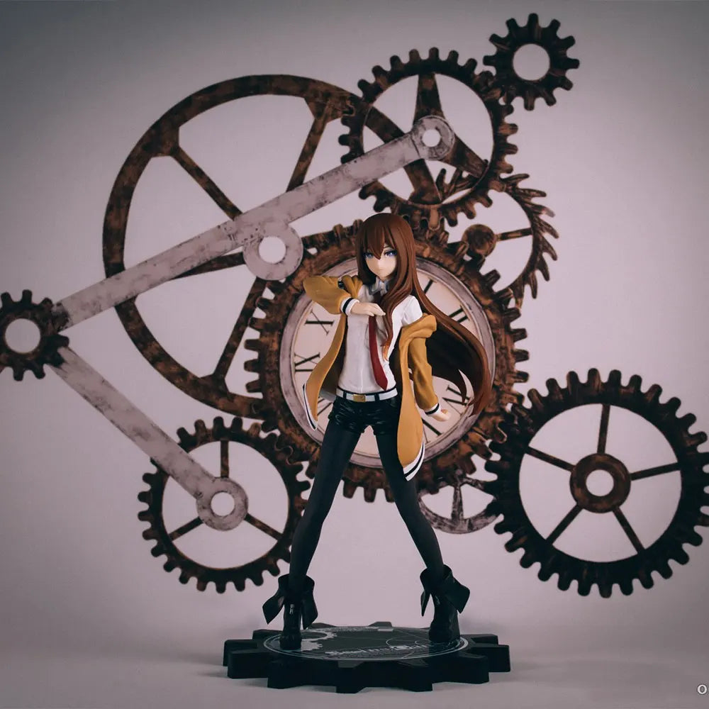 18CM Anime Steins;Gate Figure Makise Kurisu Sitting Position Anime Model Toys Gifts Collection Decoration Ornaments PVC
