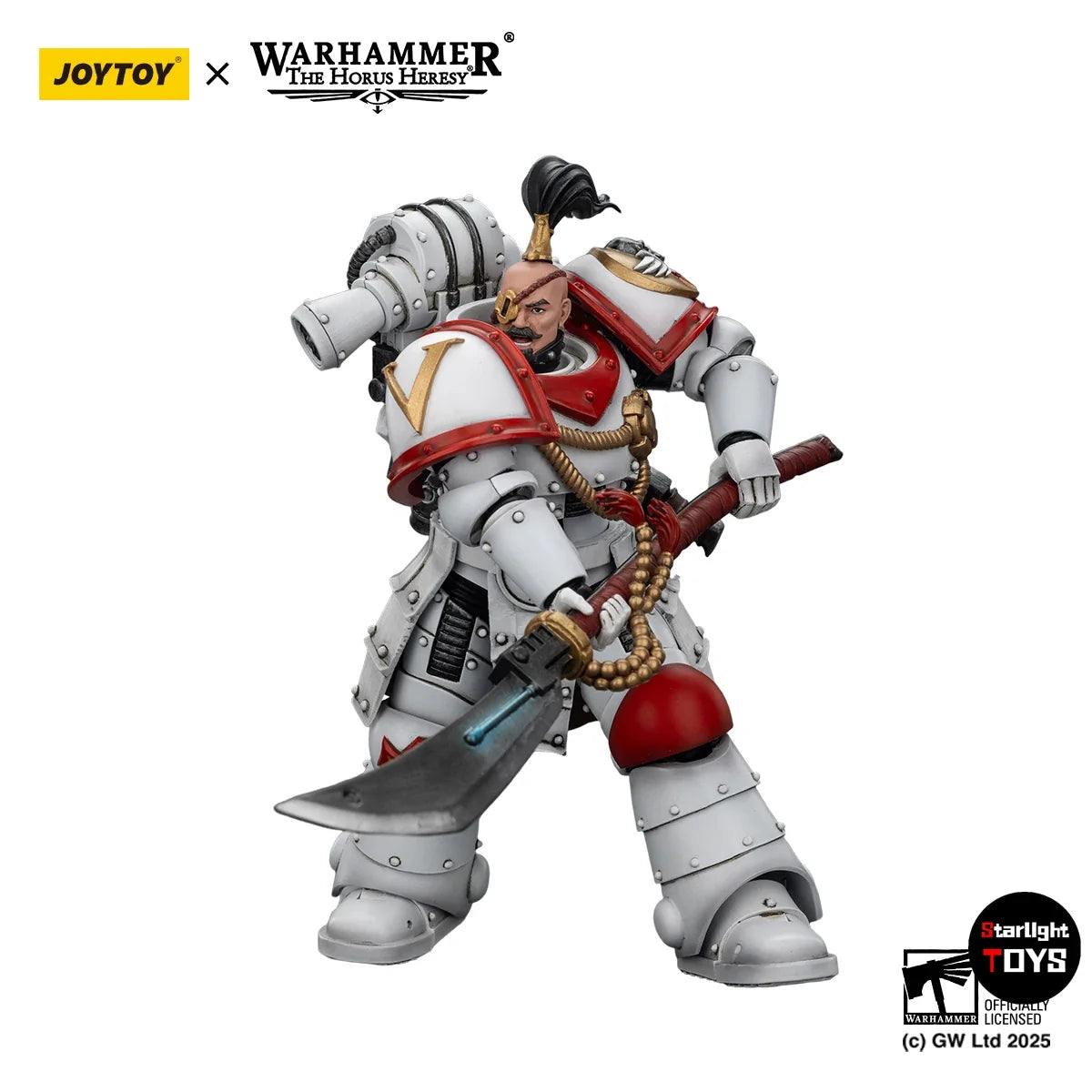 【Pre-sale】JOYTOY Warhammer 40K White Scars Legion Praetor Ebon Keshig Terminator 1 and 2 1/18 Action Figure Model Toy