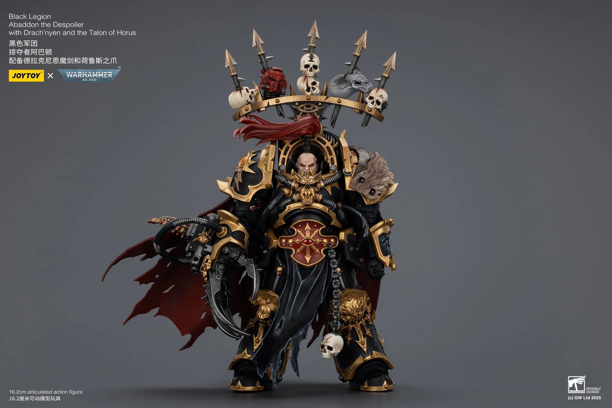 [Pre-Order]1/18 JOYTOY Action Figure 40K Black Legion Abaddon the Despoiler with Drach'nyen and the Talon of Horus Anime Toy