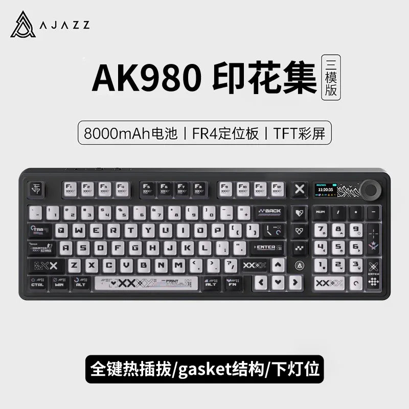 Neon Genesis Evangelion Peripheral Keyboard EVANGELION-01 Three-mode Eva Mechanical Keyboard 98-key RGB Gaming Competition