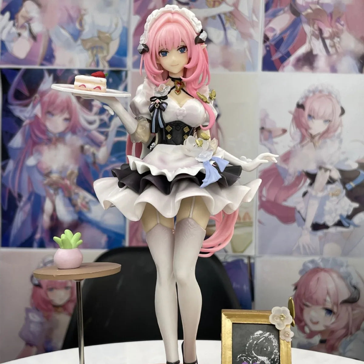Pink Sweetheart Maid Cartoon Figure - Dessert Theme Collection Model for Kawaii Room Decor & Gift