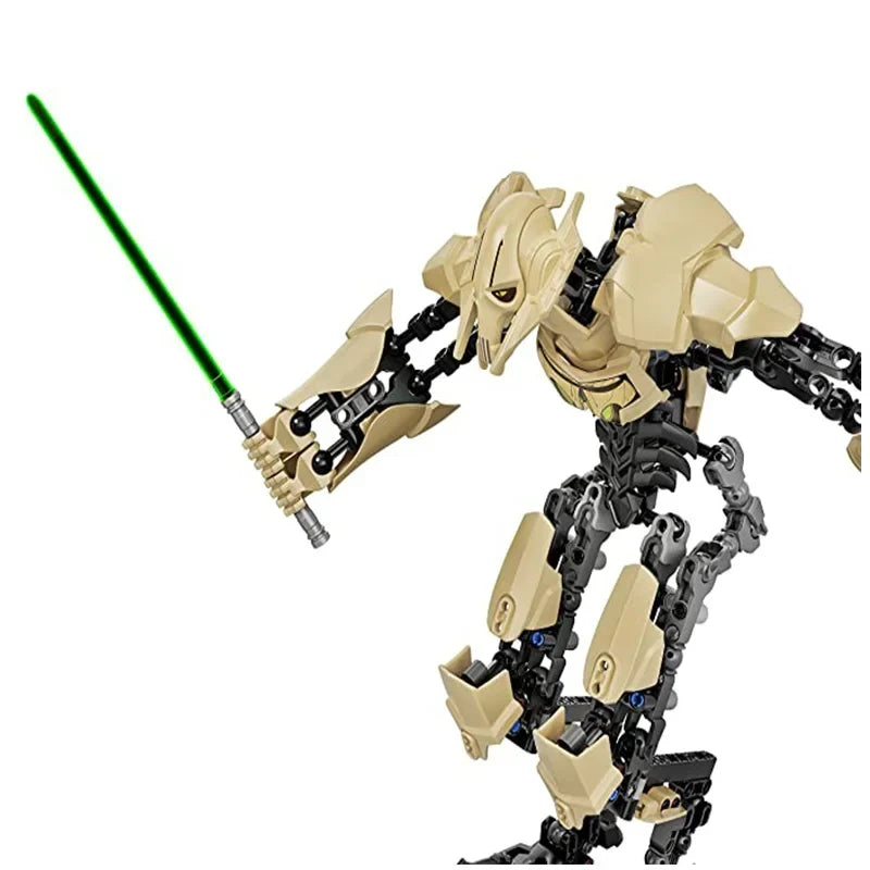 32cm Ksz714 Star Toy Anime General Robot Grievous With Lightsaber Hilt Combat Wea Model Building Blocks Action Figure Gifts