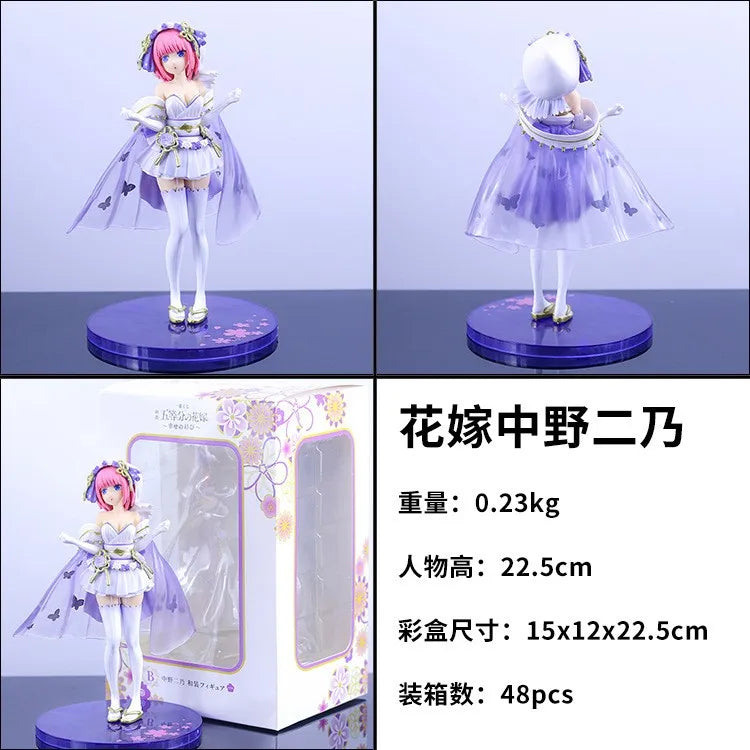 Five-Point Flower Wedding Dress Nakano One Flower Two Nakano Three Nine Four Leaves May Anime Action Figure Pvc Model Toys Gifts
