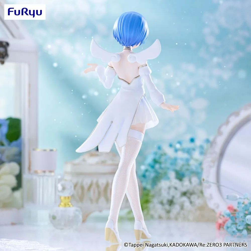 In Stock FuRyu Original Genuine Re: Life A Different World From Zero Rem Little Wings Ver 25cm Model BiCute Pure Figure Toy Gift