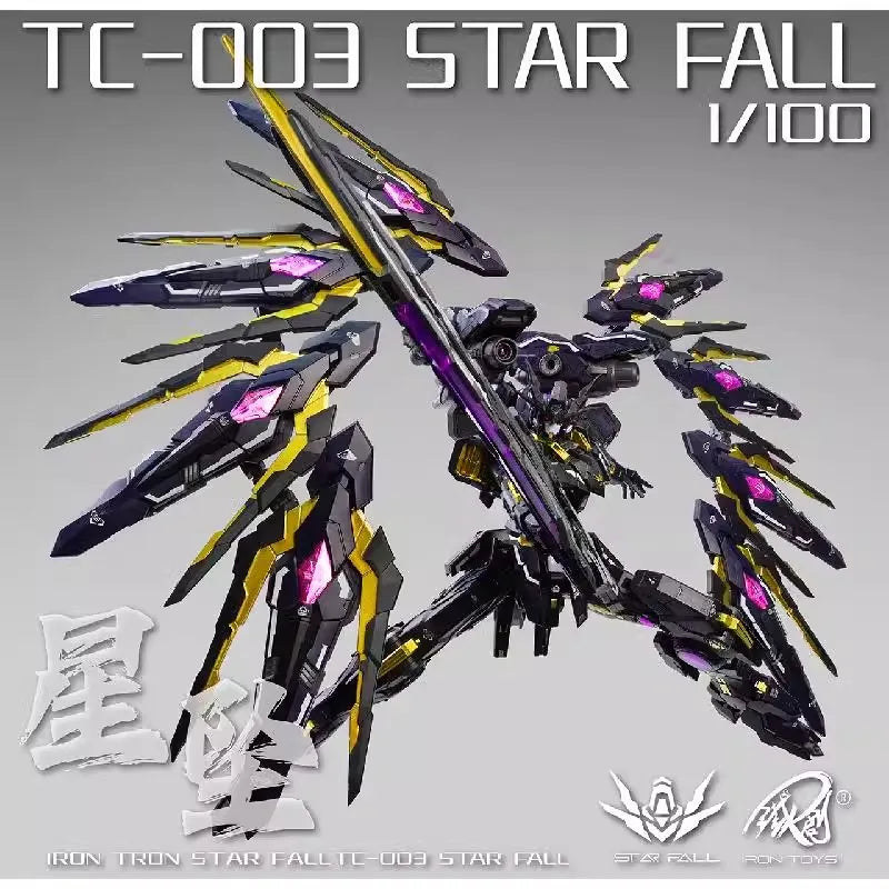 Star Fall 1/100 TC-003 Action Figure IRON TOYS Scale Alloy Skeleton Assembly Model Mecha Children Toys Room Dercor Birthday Gift