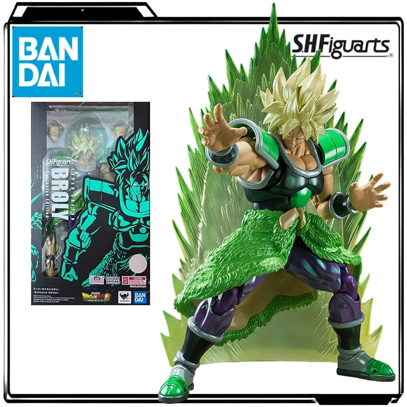 Bandai Genuine S.H.Figuarts Anime Figure Dragon Ball Super: Broly - Super Saiyan Broly - Exhibition Limited Edition - 190mm