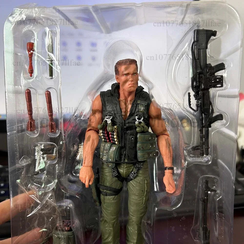 NECA New Terminator T-800 Commando Arnold Schwarzenegger Commando 30th Anniversary John Matrix Action Figure Model Toys Gift