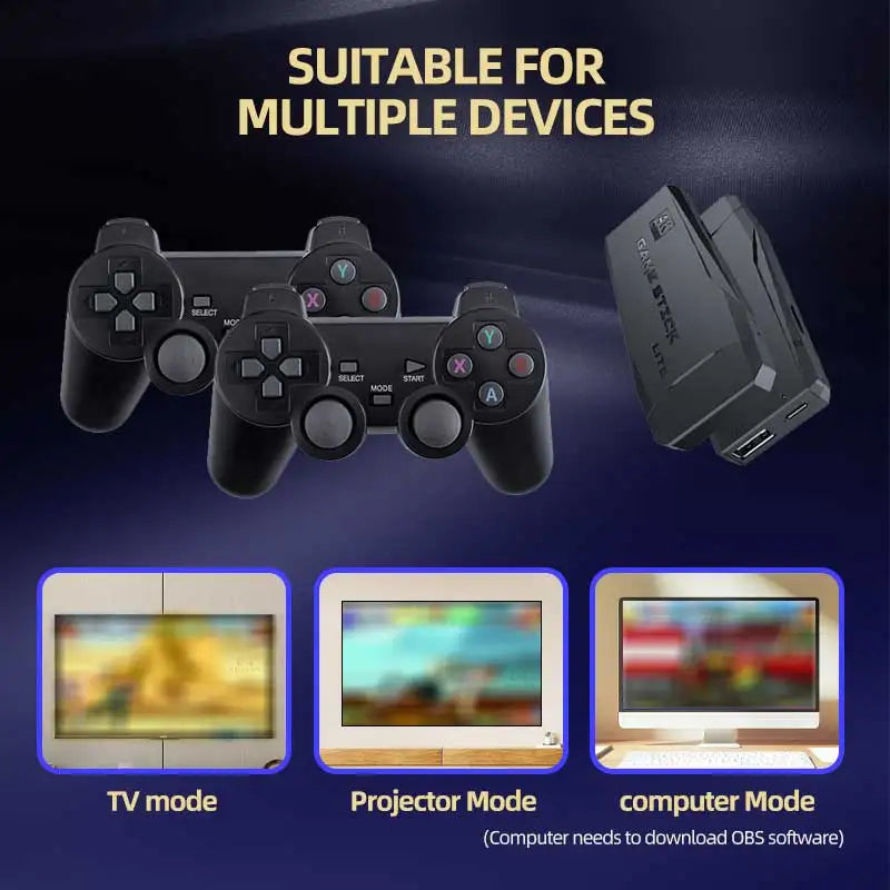 Arcade Video Game Console 4K HD Retro Games Stick For Mame FBA PS1 Arcade Emulator With Dual Joystick