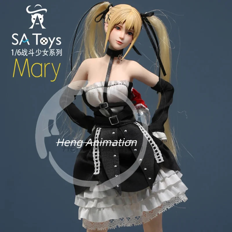 SA Toys M001 1/6 Game Role Combat Double Ponytail Girl Mdry Set Suit 12'' TBL S44A Female Soldier Action Figure Body Dolls