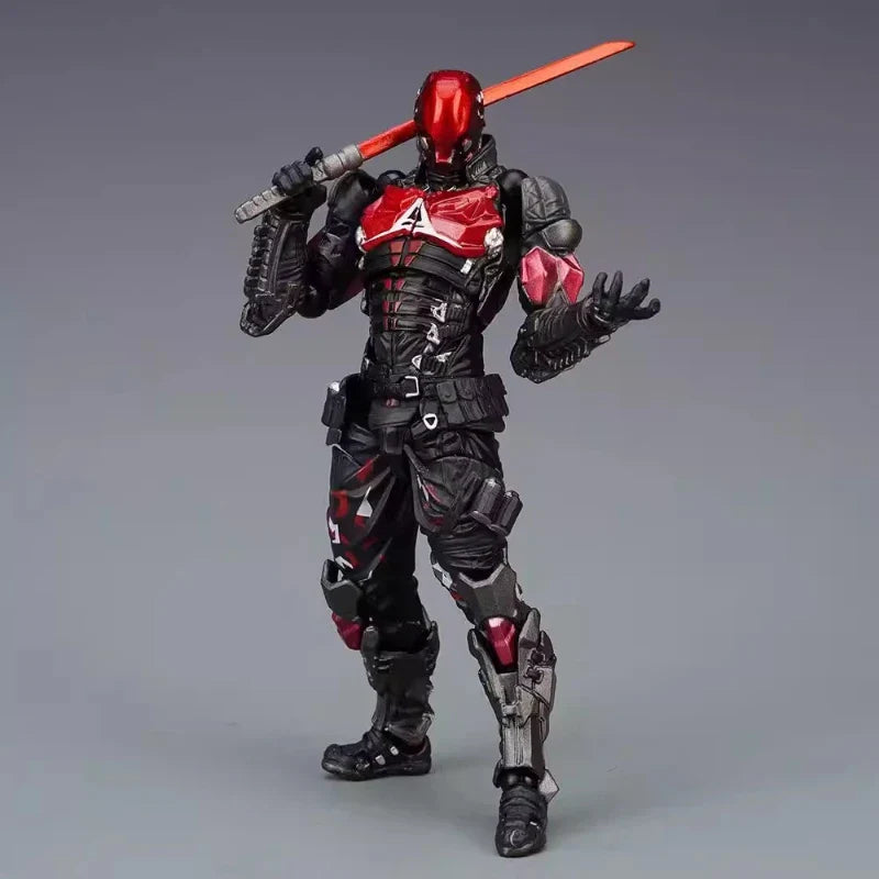 Yamaguchi Style Gelenk-Batman Arkham Knight Red Hood Actionfigur Sammlermodell mit austauschbarem Zubehör für Erwachsene