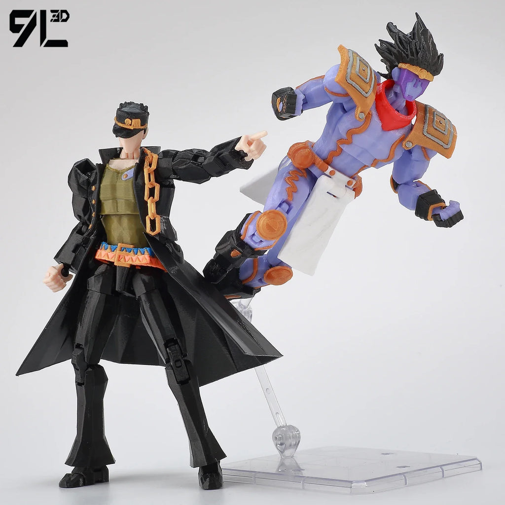 9L3D Lucky13 JoJo's Jotaro Kujo Action Figure Dummy13 with Star Platinum T13 Multi-Jointed 3D Printed Collectible Toys Titan13