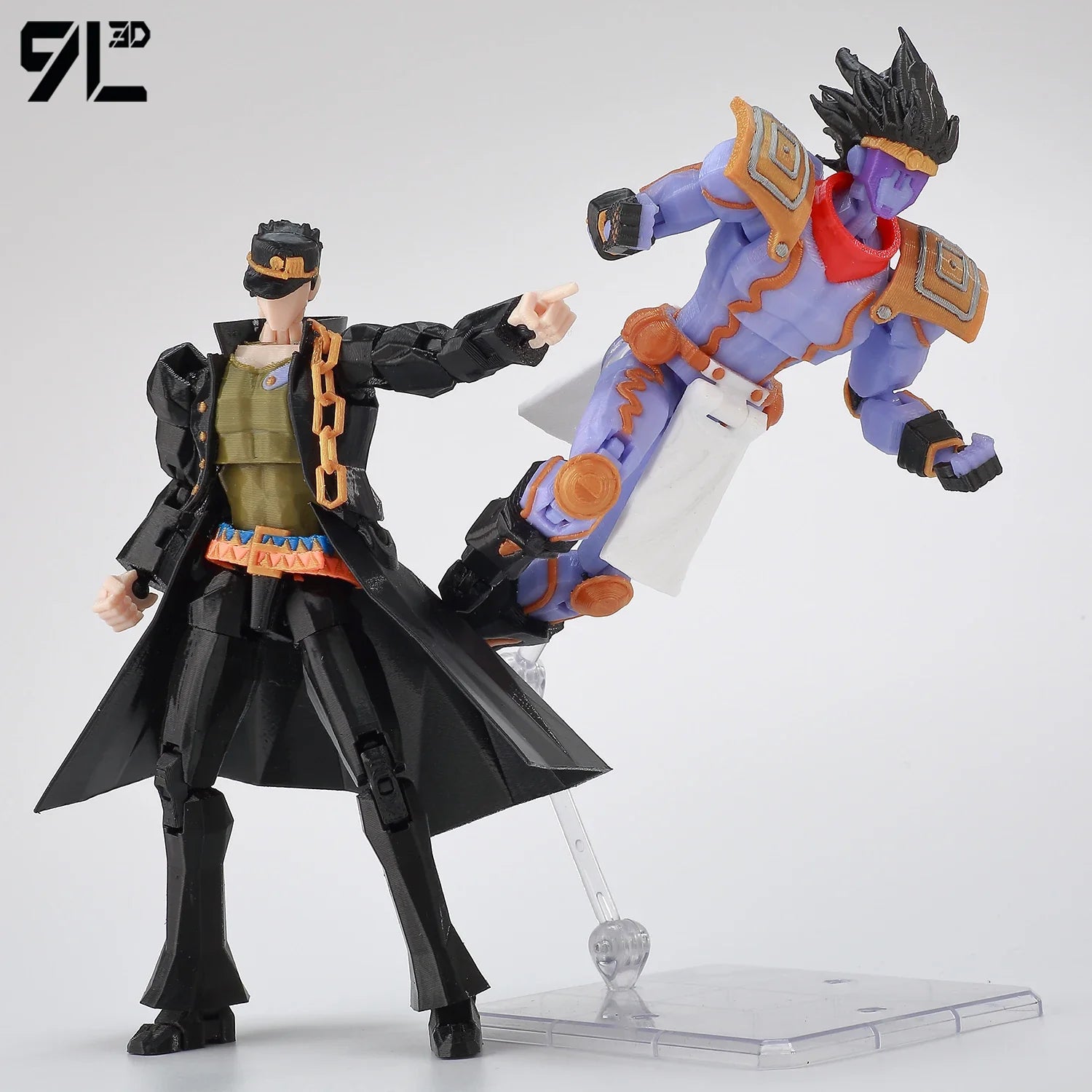 9L3D Lucky13 JoJo's Jotaro Kujo Action Figure Dummy13 with Star Platinum T13 Multi-Jointed 3D Printed Collectible Toys Titan13