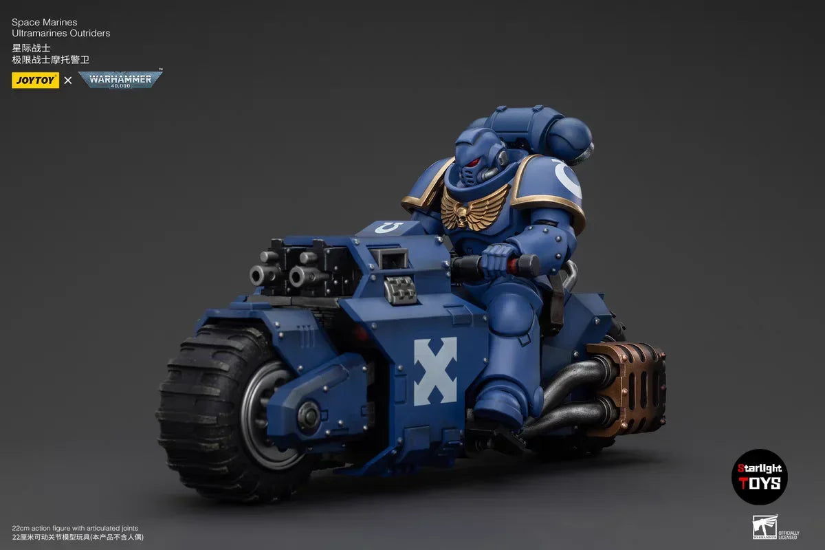 JOYTOY 1/18 Action Figure Warhammer 40K Space Marines Ultramarines Outriders Toys Model Ornaments Collection Gifts