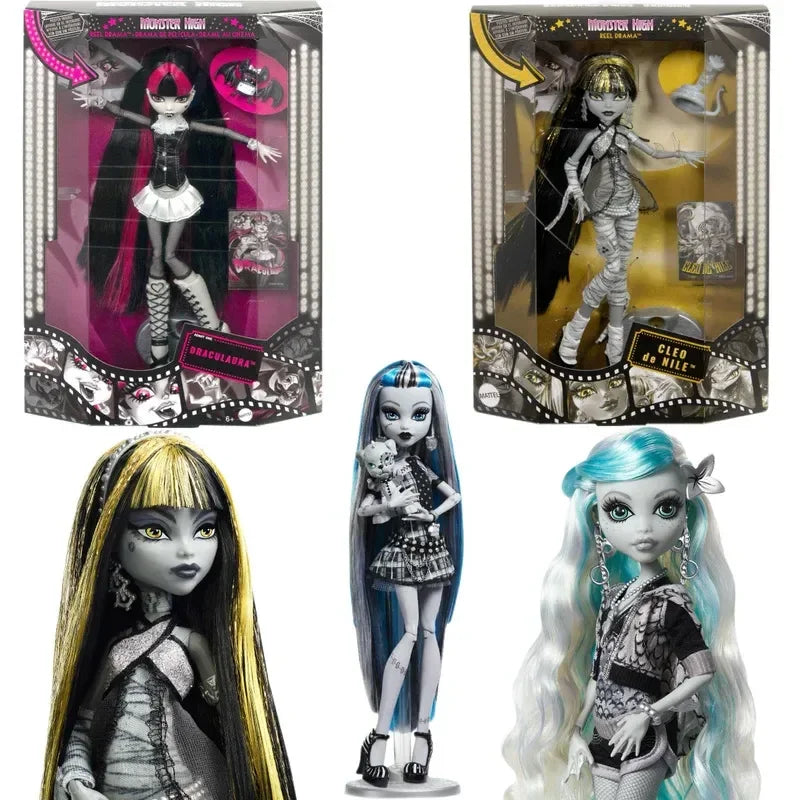Monster High Black White Series Limited Edition Reel Drama Personalized Action Figure Doll Trendy Toy High Cost Effective Gifts