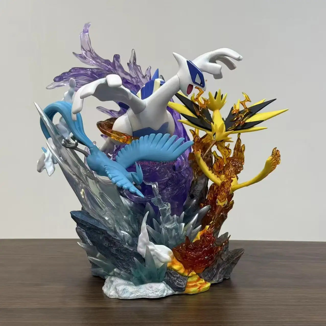 New Pokemon figure Lugia legendary bird Moltres Articuno Anime Figure 35cm with light Room Decoration Christmas Toys Kids Gifts
