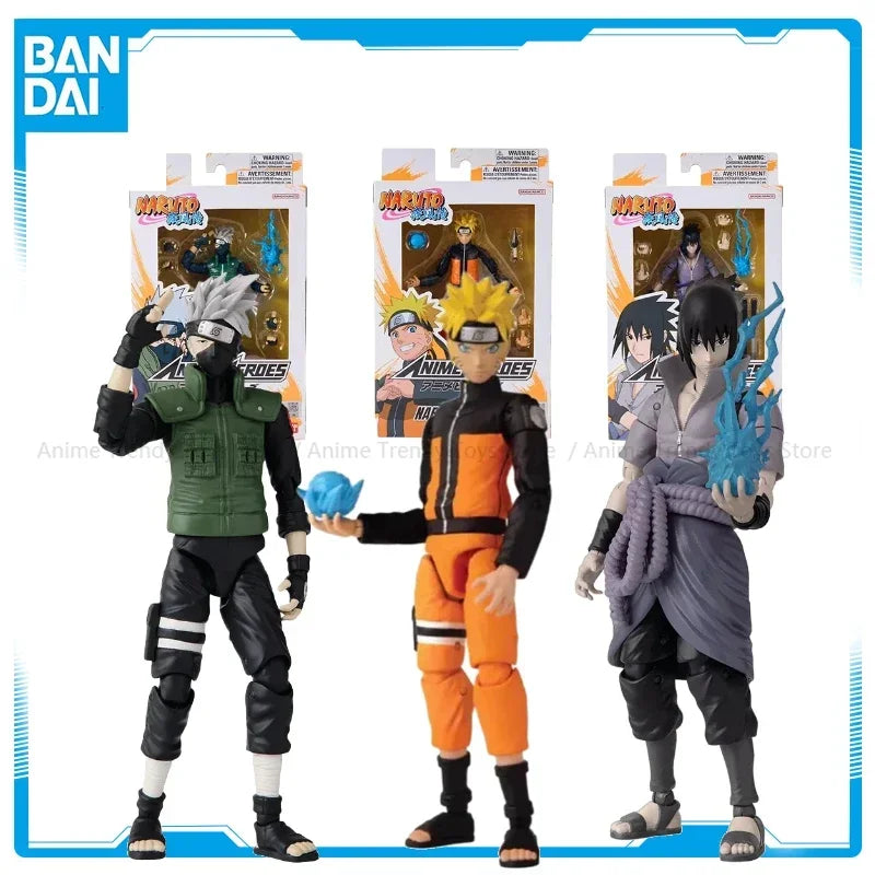 In Stock BANDAI SHF Original Naruto: Shippūden Hatake Kakashi Uzumaki Uchiha Sasuke Anime Heroes Ninja Action Figures WY