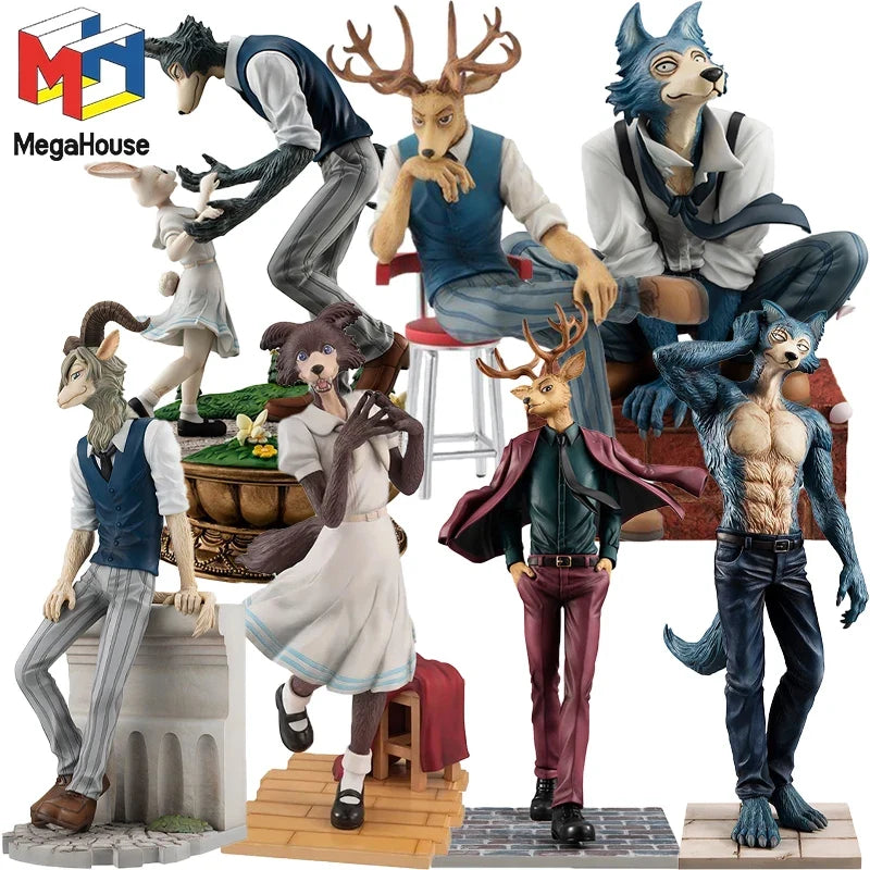 In Stock  Genuine Original Mega House Hal & Legoshi Rouis Juno & Pina BEASTARS Action Anime Figure Dolls Statuette Ornament Gift