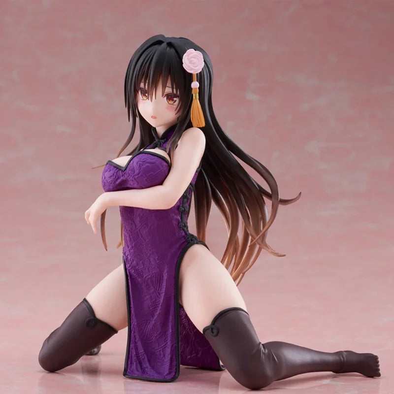 Genuine Original Taito To Love-Ru Darkness Desktop Cute Kotegawa Yui China Dress Anime Figure Model Collector Figurine Toys Gift