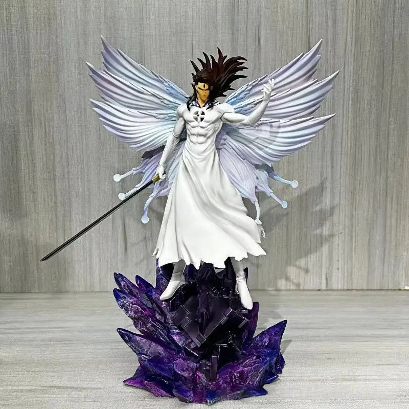 Bleach Blue Aizen Sasuke Butterfly Transformation Anime Action Figure Collectible Model Statue 32cm Tabletop Decoration Gift