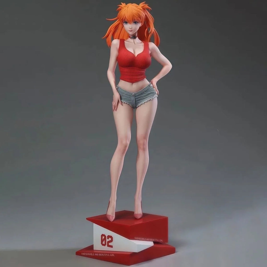 Asuka Langley Soryu Figure Ayanami Rei Figure Shikinami Asuka Rangurē Figurine Anime Periphery Model Statue Doll Collection Toys