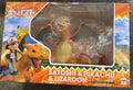 Hot Sale Original MegaHouse G.E.M.Series Pocket Monsters SATOSHI &PIKACHU & LIZARDON 19CM Limited Edition Toys Model Statue