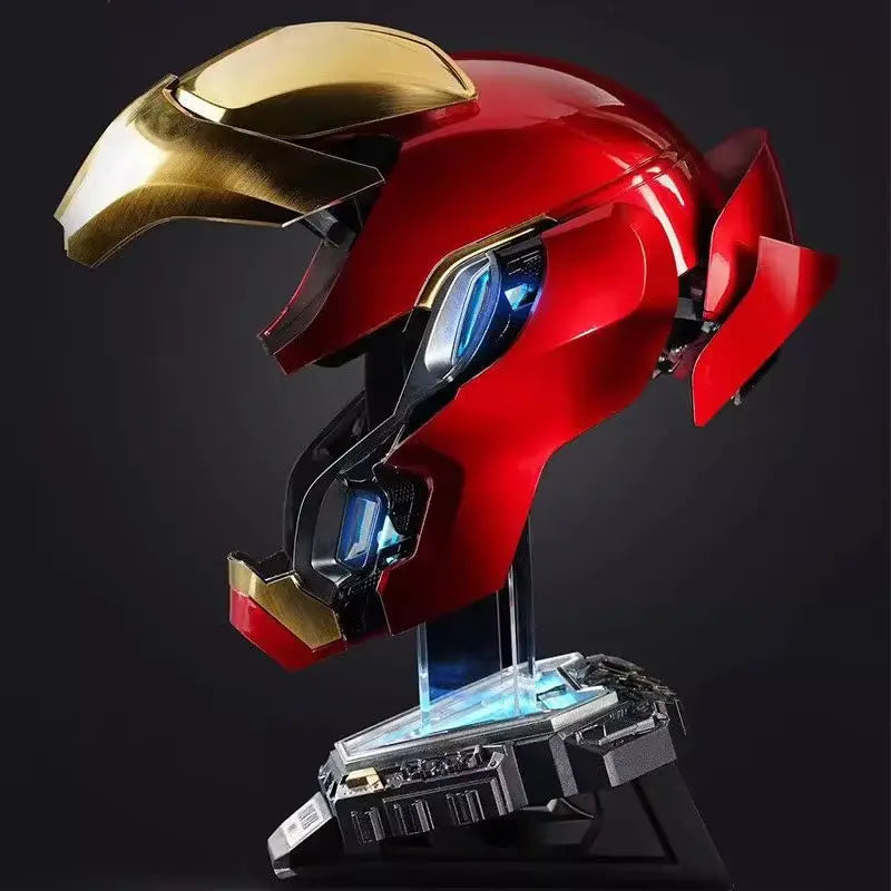 Autoking 1/1 Iron Man Mk50 Helmet With Special Charge Base Remote & Voice Control Customizable Display Stand For Action Figures