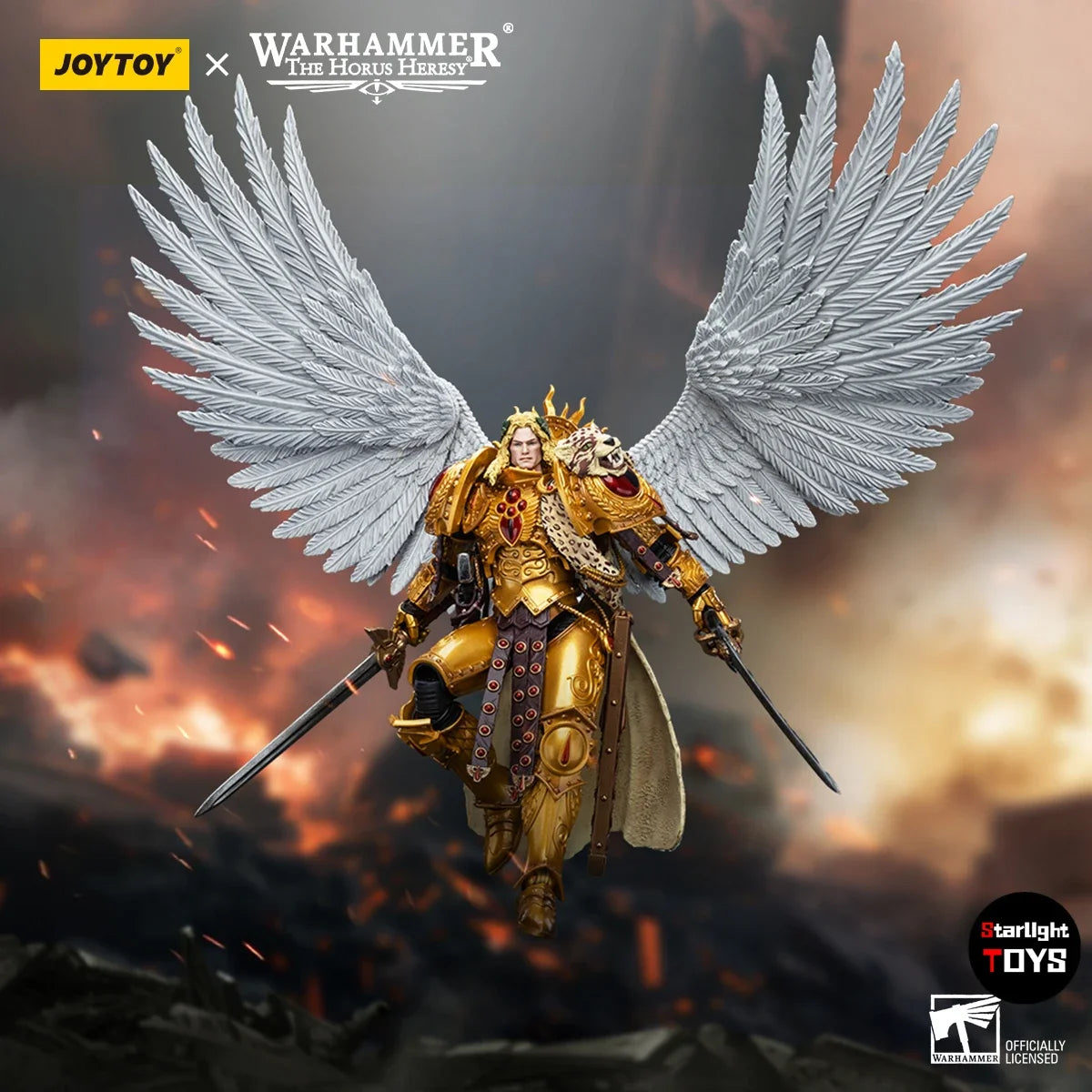 【JOYTOY】1/18 Action Figure Warhammer 40K The Horus Heresy Blood Angels Sanguinius Primarch of The IXth Legion Toy Doll
