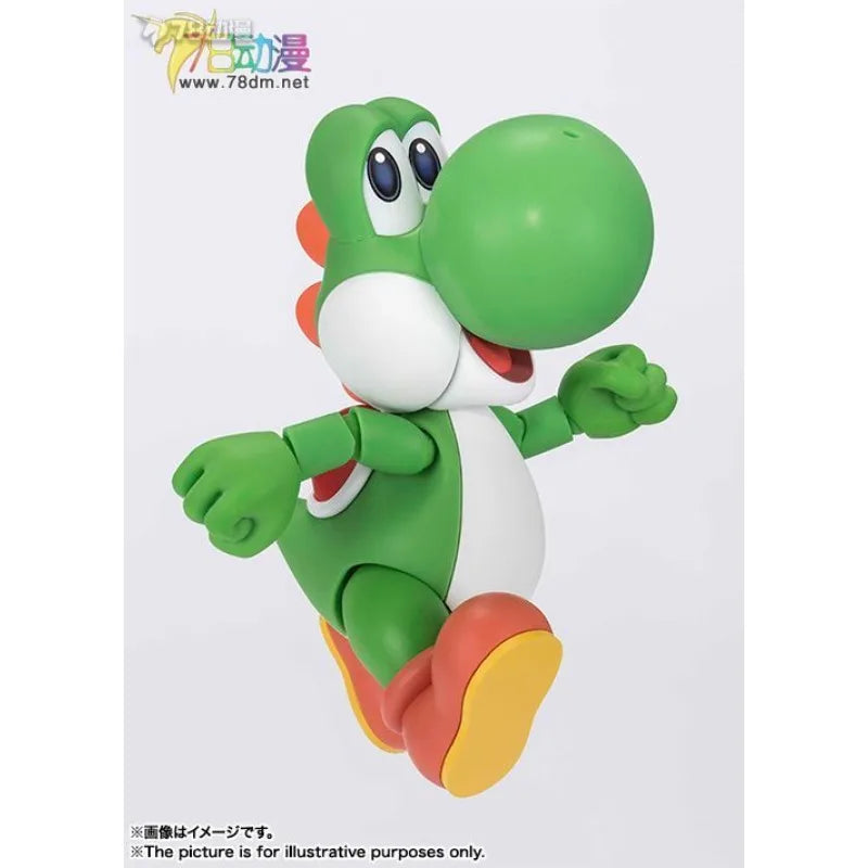 BANDAI Genuine S. H. Figuarts Series Movable Toys The Super Mario Series Is on Fire Super Mario，Yoshi Movable Model Collect