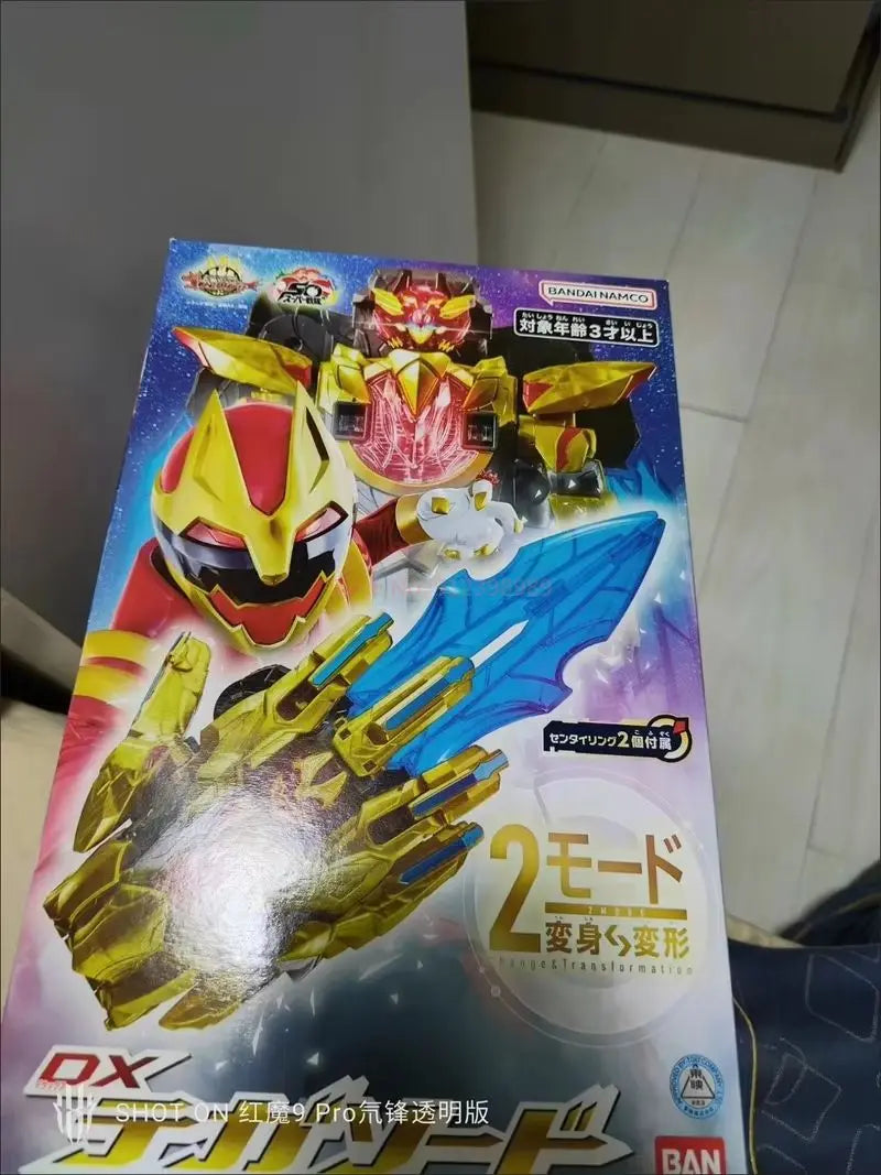 Bandai Genuine DX No.1 SENTAI GOZYUGER TEGASWORD Leon Buster 50 Sentai Ring Figure Toys Gift Collectible Model