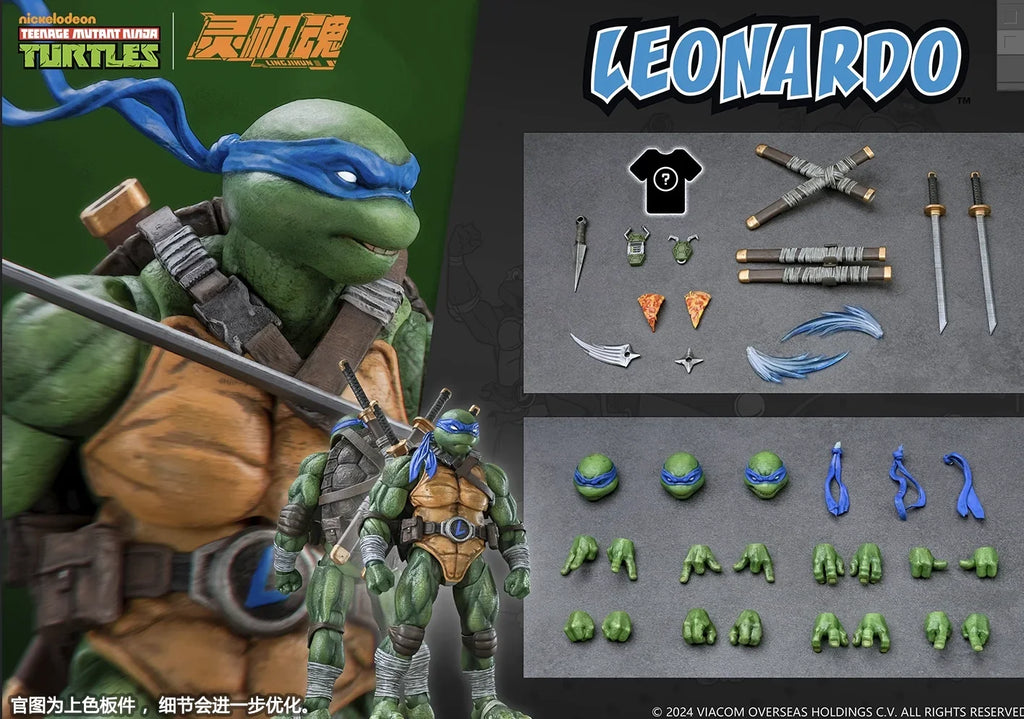 In Stock 1/12 Scale Teenage Mutant Ninja Turtles Action Figures - Raphael & Leonardo Collectible Model Toy for Fans