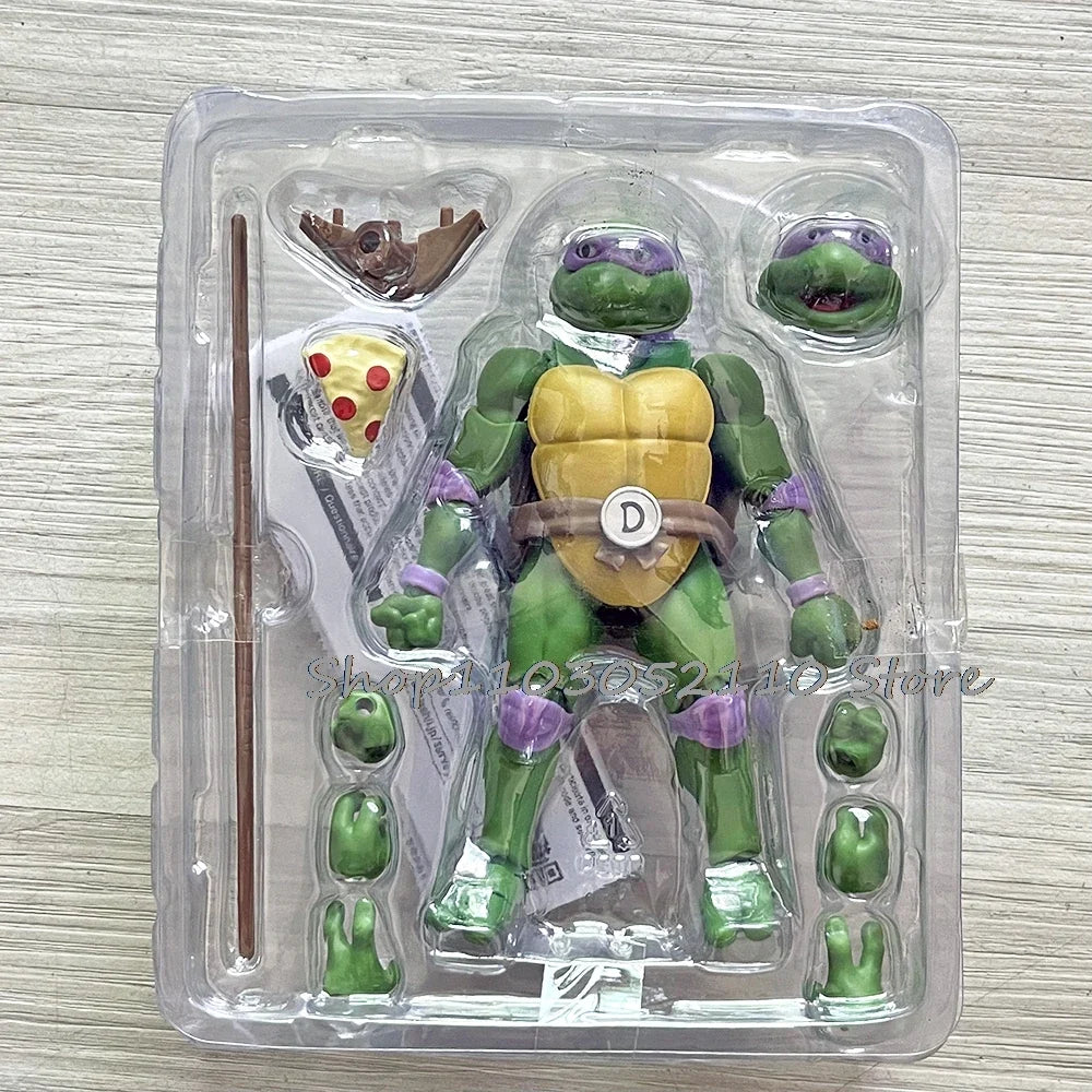 SHF Ninja Turtle Figure Neca 1990 Film Version Turtles Action Figure Raphael Leonardo Michelangelo Donatello Model  Gifts