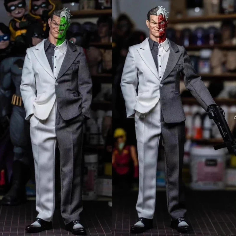 1/6 Mtoys Ms013 Soldier Batman Action Figure Original Collect Comic  Double Headed Sculpted Replaceable Face Pvc Model Toy Gift