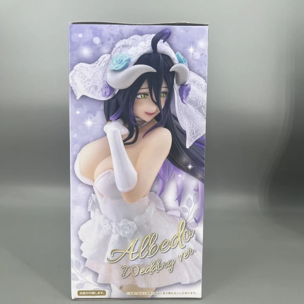 In Stock TAITO Original Genuine Anime Overlord IV Albedo Coreful Figure Wedding Ver. 18cm Collections Model Toy Figures Gift
