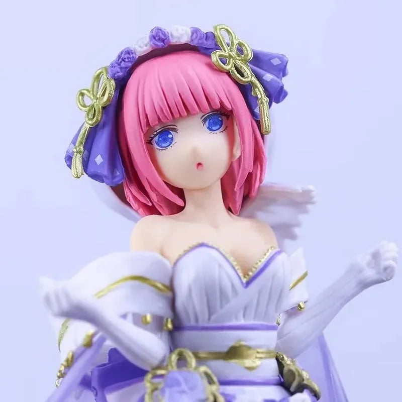 Five-Point Flower Wedding Dress Nakano One Flower Two Nakano Three Nine Four Leaves May Anime Action Figure Pvc Model Toys Gifts