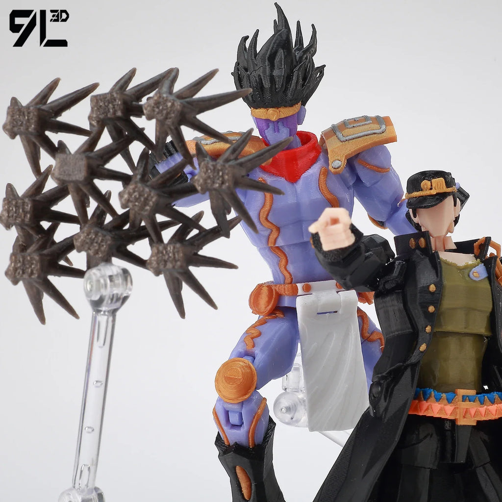 9L3D Lucky13 JoJo's Jotaro Kujo Action Figure Dummy13 with Star Platinum T13 Multi-Jointed 3D Printed Collectible Toys Titan13