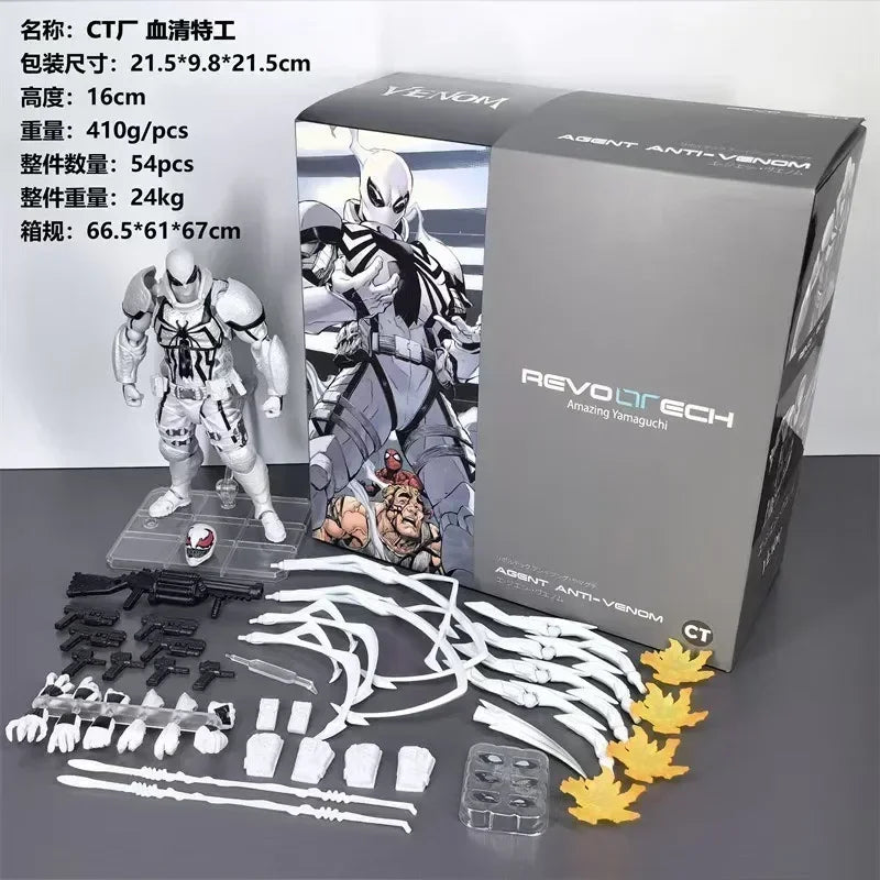 NEW Agent Venom Action Figure CT Version Kaiyodo Anime Figurine Marvel PVC Movable Collection Eugene Thompson Ko Model Toy Gfit