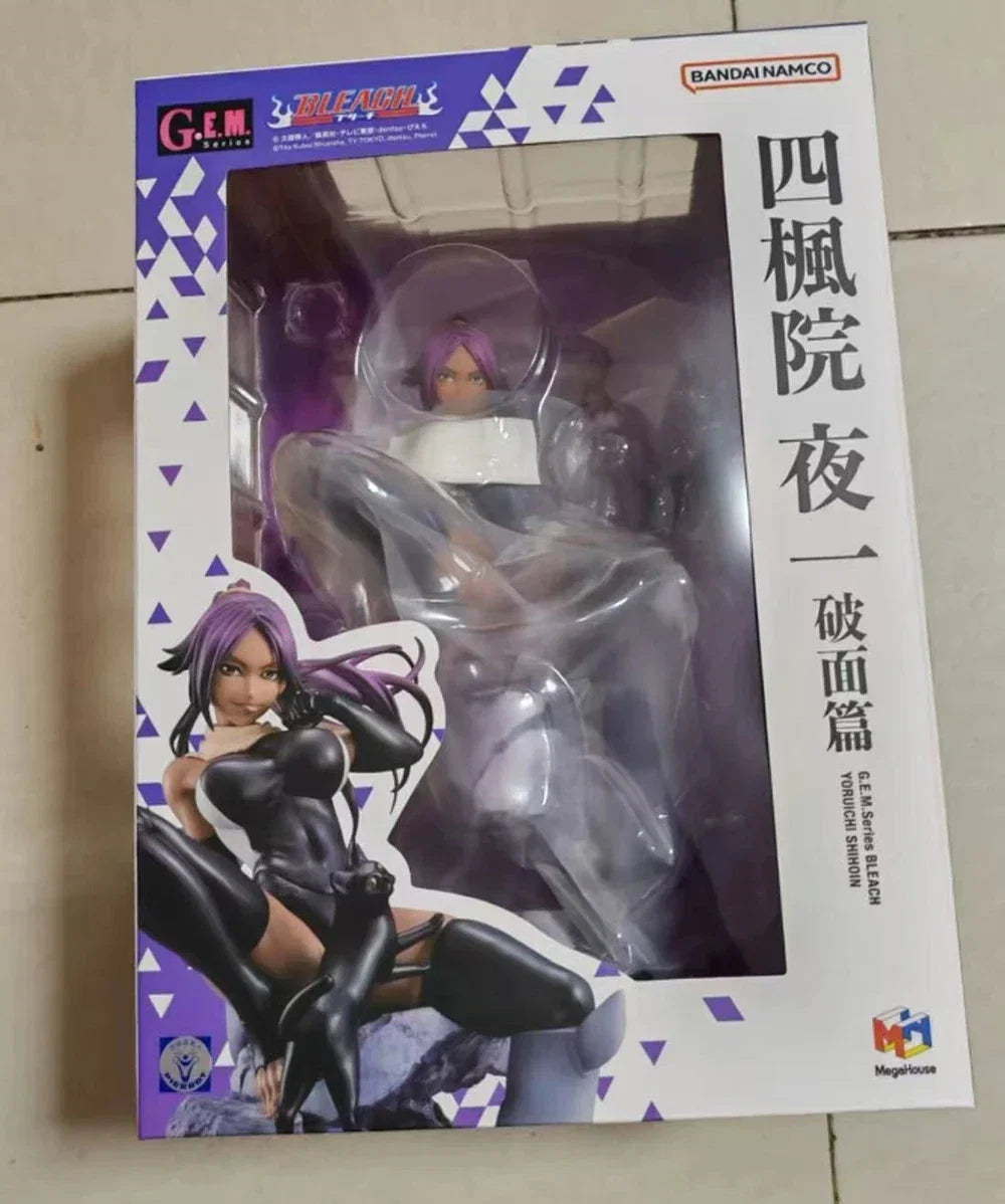 100% Original in Stock MegaHouse G.E.M. Bleach Shihouin Yoruichi Anime Figure Collection Series Garage Kit Model Decoration