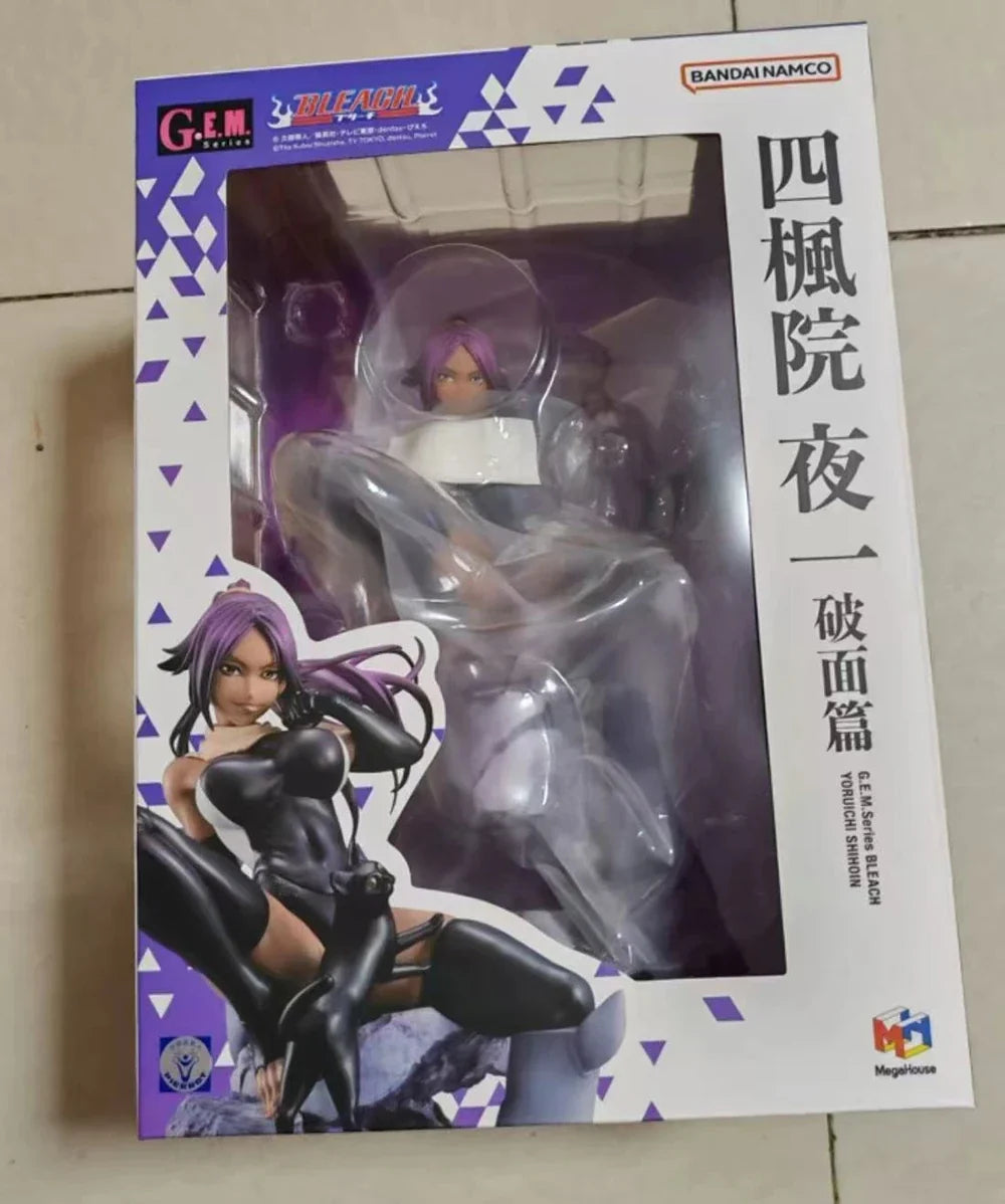 100% Original in Stock MegaHouse G.E.M. Bleach Shihouin Yoruichi Anime Figure Collection Series Garage Kit Model Decoration