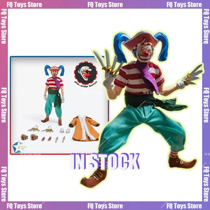 In Stock Action Role 1/12 SHF One Piece Buggy The Clown The Cunning Clown Anime Action Figures Toys Model PVC Gift Collector